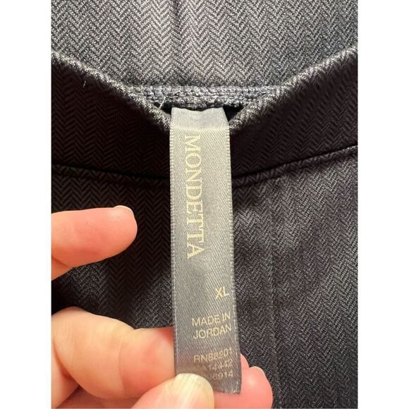 Mondetta Black & Grey Herringbone Straight Leg Pants Woman’s XL NEW - Picture 6 of 14